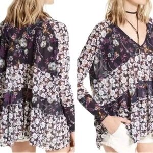 Free People Isabelle Swing Tunic Top Babydoll Size  Medium